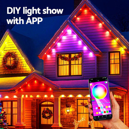 Jingle Jollys 15M Christmas Lights Permanent String Eaves Light 36 LED Decoration.