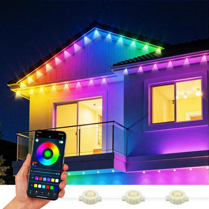 Jingle Jollys 15M Christmas Lights Permanent String Eaves Light 36 LED Decoration.