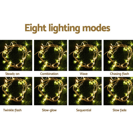 100M Christmas Lights String Fairy Light 500 LED Warm White Jingle Jollys.