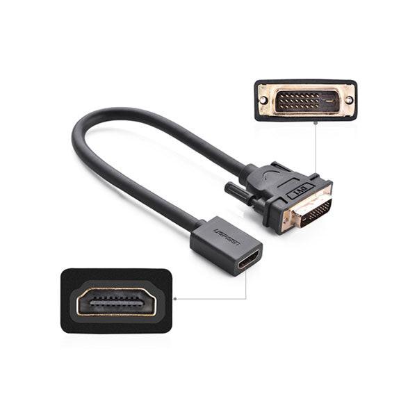 UGREEN DVI male to HDMI female adapter cable (20118).