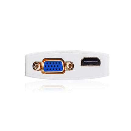 UGreen Mini Display Port to HDMI & VGA Dual Converter Premium ABS case (10427 ).