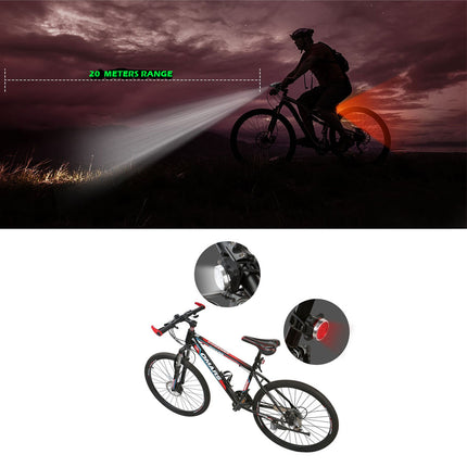 Waterproof Bicycle Bike Lights Front Rear Tail Light Lamp USB Rechargeable IPX4.