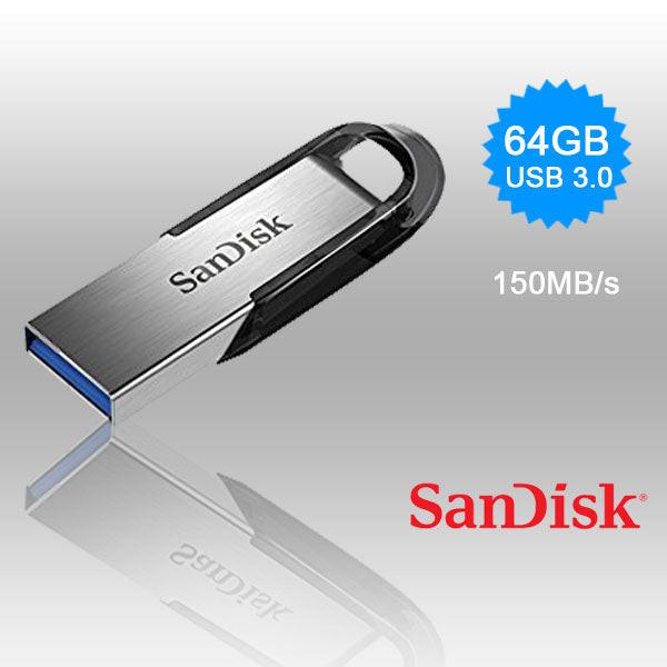 SANDISK 64GB CZ73 ULTRA FLAIR USB 3.0 FLASH DRIVE upto 150MB/s.