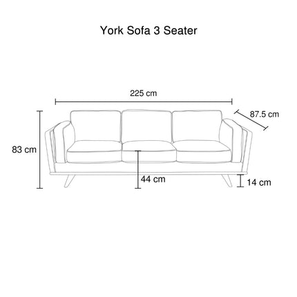 3 Seater Sofa Teal Fabric Lounge Set for Living Room Couch with Wooden Frame