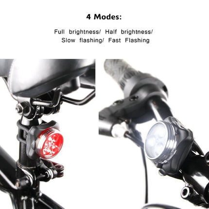 Waterproof Bicycle Bike Lights Front Rear Tail Light Lamp USB Rechargeable IPX4.
